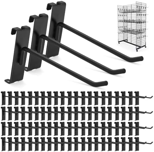 100 Pack 8 Inch Gridwall Hooks Heavy Duty Metal Hangers 20 Lbs Capacity by Froidesente