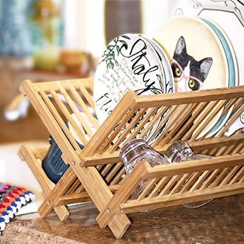 Totally Bamboo Collapsible Bamboo Dish Drying Rack - Image 3