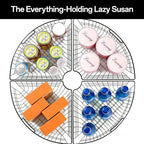 4 Pack 1/4 Wedge Metal Lazy Susan Organizer Baskets with Handles - Image 5