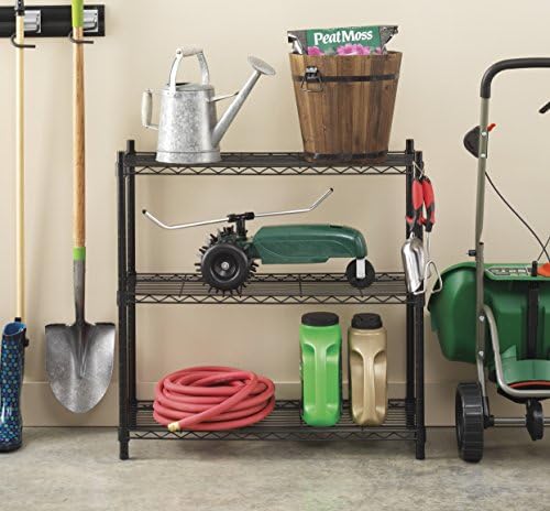 Whitmor 3 Tier Shelving Unit, Metal Shelving, Adjustable Wire Shelving - Image 2