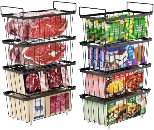 iSPECLE Chest Freezer Organizer - Small Storage Baskets for 7 Cu.Ft, 8 Pack by iSPECLE