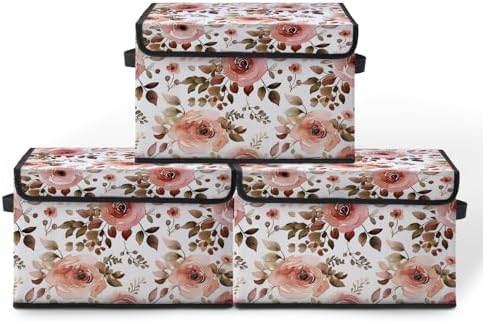 Stackable Clothes Storage Bins with Lids 3 Pack by BestSellers