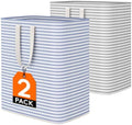 Lifewit 100L Large Laundry Baskets, Laundry Hampers Bags, 2 Pack, Grey&Blue by Lifewit