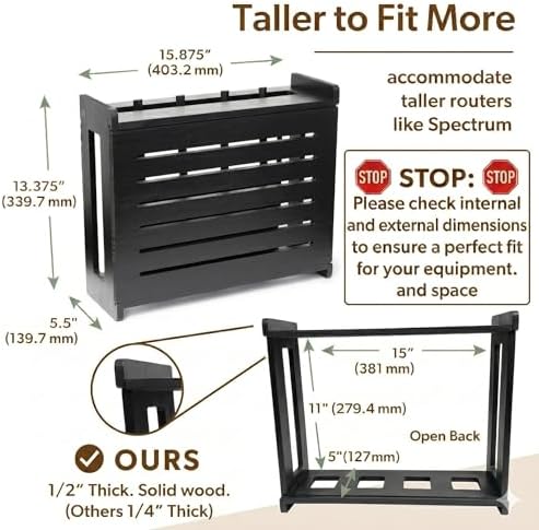 WiFi Router Storage Cabinet Router Box Hider WiFi Box Hider Shelf Cover - Image 3