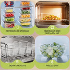 62 PCS Large Food Storage Containers with Lids Airtight Reusable Plastic - Image 6