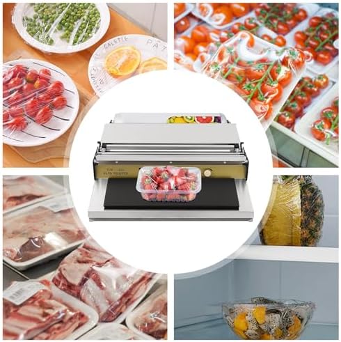 Electric Food Wrap Film Dispenser, Food Wrap Heating Film Dispenser, Commercial Cling Film Packaging Machine with Long Power Cord for Supermarkets Fruit Stores Seafood Markets - Image 4