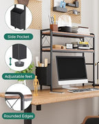 Desk Hutch Dorm with Adjustable Shelves and Side Pockets - Image 6