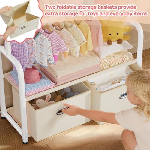 Kids Clothing Rack 2 Tier Baby Closet Toddler Dress up Racks - Image 5
