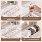 Sieral 4 Pack Expandable Pots and Pans Organizer Under Cabinet,White - Image 4
