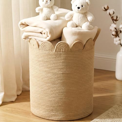 LemonRoad Round Woven Basket Brown, 15" L X 15" W X 20" H by Unknown