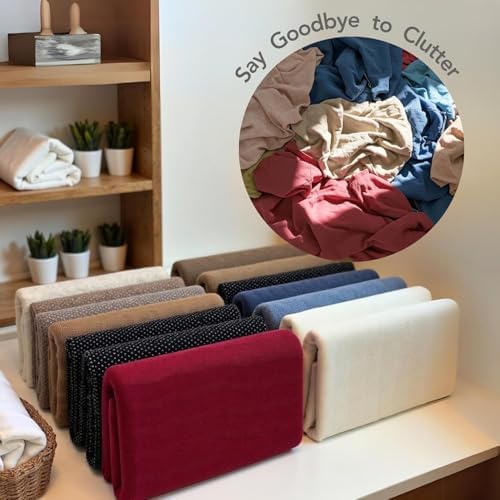 PLIIO 10-Pack Medium Filers, Foldable Clothes Organizer - Durable Tshirt Folder - Shirt Folding Organizer for Wardrobe Drawer - Image 4