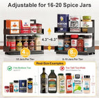 iSPECLE Pull Out Spice Rack - 2 Pack Spice Organization for Cabinet - Image 4