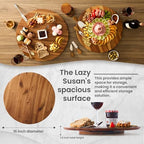 TIDITA 16" Wooden Lazy Susan Organizer for Tabletop 360° Rotation, No Rim - Image 3