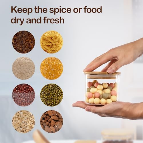 D2scrma 22oz/0.7Qt/650ml Square Glass Storage Containers with Lids 6-Pack - Image 4