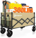 Originsure 110L Portable Collapsible Wagon Cart, 360lbs Heavy Duty, Khaki by Unknown