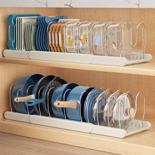 ORDORA 2 Pack Expandable Pots and Pans Organizer for Food Storage Container by ORDORA
