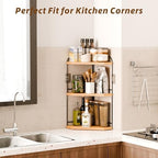 2 Pack Corner Bathroom Counter Organizer, 3-Tier Wood Countertop Organizer - Image 7