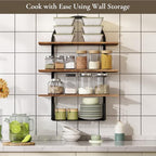 Floating Shelves Bathroom with Storage Basket,Decorative Wall Shelf - Image 6