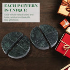 Karibiber Marble Bookend for Shelves, Non-Skid Bookends for Heavy Books, Heavy Duty Book Stopper for CDs, Luxury Book Shelf Holder, Quarter Circle Design Book Ends Decorative, Indian Green, Set of 2 - Image 5