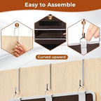 2 Pack 5 Tier Over the Door Organizer for Bathroom, Bedroom, Pantry, Brown - Image 6