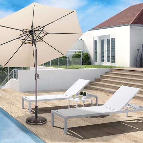 Patio Umbrella Stand - 31 lbs 18.9" Heavy Duty Outdoor Umbrella Base Stand, Market Umbrella Holder for Garden, Backyard, Pool, Beach, No Water or Sand Required, Round Bronze - Image 6