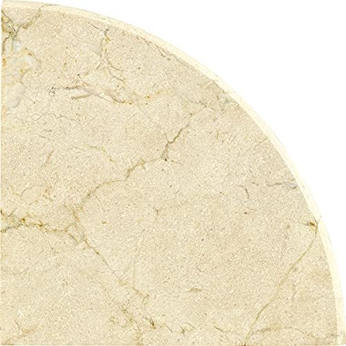 Genuine Marble Corner Shelf for Bathroom Shower Wall, 9"X9"X5/8", Both Sides Polished (CMMT9SHE - Crema Marfil) by SimpleTile