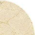 Genuine Marble Corner Shelf for Bathroom Shower Wall, 9"X9"X5/8", Both Sides Polished (CMMT9SHE - Crema Marfil) by SimpleTile