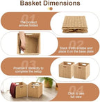 Paper Rope Storage Baskets Set (2, Natural) - Image 4
