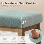 Zihanhome Entryway Shoe Bench, End of Bed Bench,Upholstered Bench (Teal) - Image 5