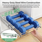 Pull out Cabinet Organizer, 18"W X 21"D, Heavy Duty Smooth Sliding Under Cabinet Shelves for Pots and Pans, Full-Extension Roll out Drawers, Slide out Organization for Home Kitchen Pantry - Image 5