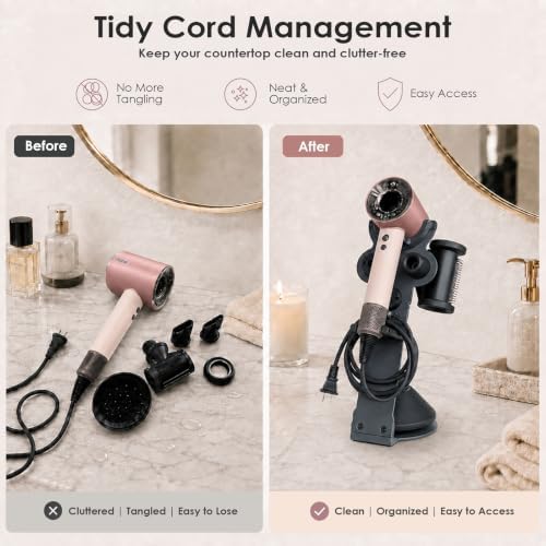 CATOOMUU Grey Hair Dryer Stand Holder for Dyson Supersonic Nural HD16 HD15 - Image 5
