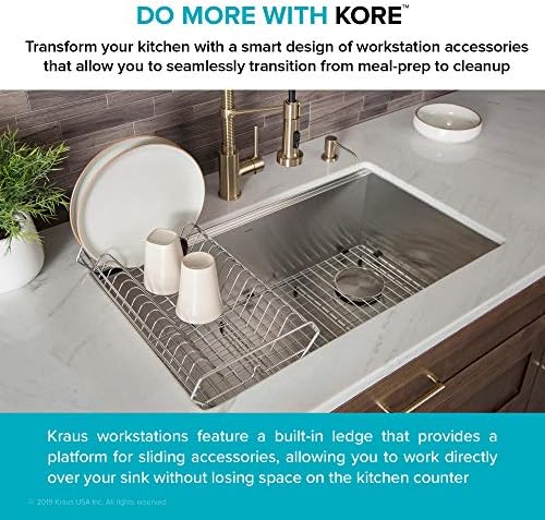 Kraus Kore Stainless Steel Dish Drying Rack for Workstation Kitchen Sink, KDR-1 - Image 6