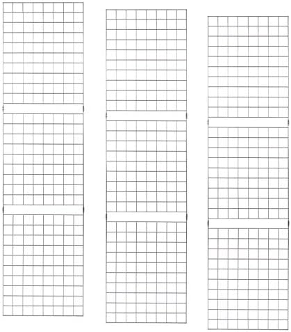 ECONOCO Portable 2’ X 7’ White Grid Panels - Pack of 3 by Econoco