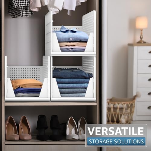 Sorbus Stackable Closet Organizer, Open-Front Shelf Bins (3 XL) - Image 5