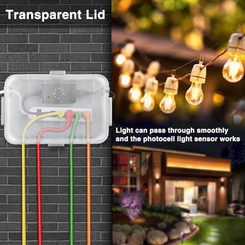 Flemoon Large IP54 Waterproof Outdoor Electrical Box with Transparent Lid - Image 2