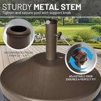 US Weight Fillable Outdoor Umbrella Base - Use with Patio Table - Bronze - Image 7