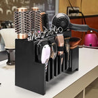 Clipper Holders Barbers Organizer, 13" x 12" x 3" Wall-Mounted Multi-Functional Hair Styling Tool Storage Stand for Clipper, Scissors, Comb, Curling Irons - for Salon, Home Bathrooms, with Screws Kit - Image 3