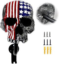 Motorcycle Accessories Helmet Holder Wall Mount,Colour Skull Motorcycle Helmet Rack with Hooks Helmet Hanger for Coats, Caps, Baseballs and Rugby Helmet by Tooyuart