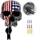 Motorcycle Accessories Helmet Holder Wall Mount,Colour Skull Motorcycle Helmet Rack with Hooks Helmet Hanger for Coats, Caps, Baseballs and Rugby Helmet by Tooyuart