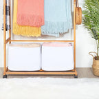 MINTWOOD Design 3-Pack Decorative Woven Storage Baskets for Shelves, Cube Bin Box for Organizing Books, Shoes, Dog Toys, Pantry Closet and Living Room Organizer, Full White - Image 4