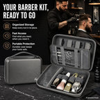Boobowl Hard Travel Case for Hair Clippers, Hair Cutting Barber Supplies Organizer Bag, Trimmer Storage Holder for Ufree/for Wahl Men Razor Guard Grooming Kits -Box Only (Dark Grey) - Image 6