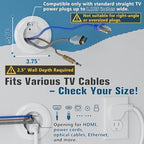 in Wall Cable Management Kit, Power & Low Voltage Wire Organizer with Hole Saw Drill for Easy TV Wall Mounting, TV Cord Hider for Wall & Clean Look - Image 5