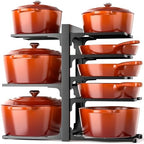MUDEELA 8-Tier Pots and Pans Organizer under Cabinet, 15.9" H Heavy-duty by MUDEELA