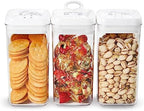 Felli Flip Tite Food Storage Container with Lid Airtight 4" Ring Seal Flip Top, Stackable Acrylic Canister Jar for Pantry Kitchen Counter, Snack Coffee Bean Granola Pet Treats Cracker Holder (1.2 L) by Felli