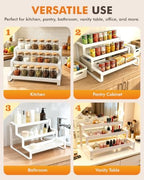 Spice Rack Organizer for Cabinet 16"-29" Expandable Metal 3 Tier Spice Rack - Image 7