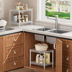 SINGAYE Small Shelves Kitchen Storage Shelf Wire Shelving Metal Adjustable - Image 2