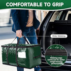 CONGREGATE 8 Pack Dark Green Moving Bags Heavy Duty Extra Large PE Storage Packing Bags with Reinforced Handles and Zippers Alternative to Moving Boxes for Clothes Bedding Storage 97L - Image 3