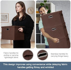 Storage Bins with Lids Fabric Closet Organizers Cubes Office Organization - Image 5