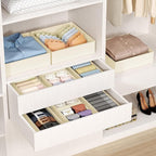 DIMJ Drawer Organizer Clothes 16 Pack - Foldable Baby Organizers and Storage & Dresser Organizer for Bedroom, Closet - Nursery Organization Dresser Dividers for underwear, Sock,Bra, Belt, Tie, Beige - Image 3