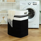 OIAHOMY 91L Laundry Hamper, XXXLarge Collapsible Laundry Basket Black - Image 2